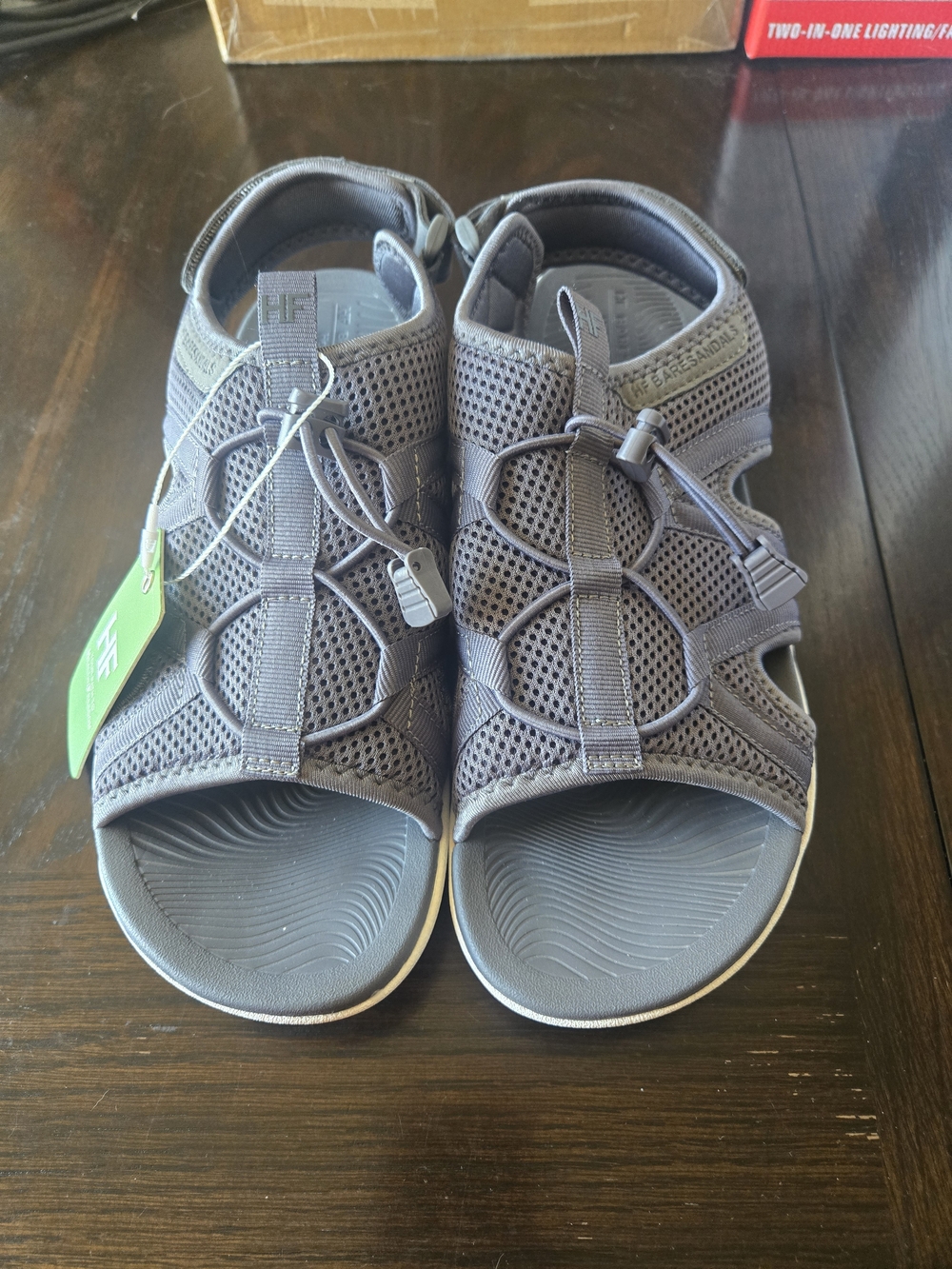 NWT Women's Grey Breathable Mesh Sport Sandals